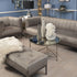 Libra Belgravia Grey Three Seater Ribbed Sofa